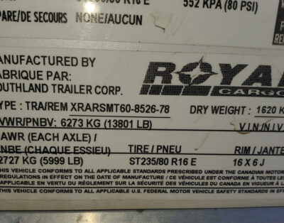 26 Foot Enclosed V-Nose Cargo/Snowmobile Trailer